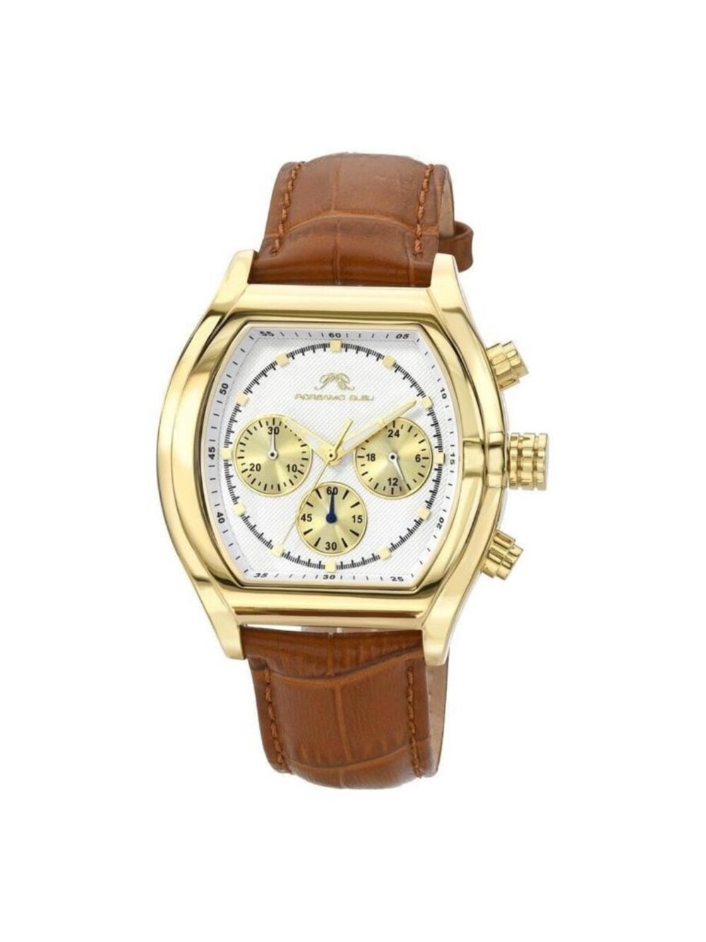 NWT Porsamo Bleu Roman Chronograph Quartz White Dial Men's Watch